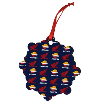 Honda Repsol Team, Christmas ornament snowflake wooden 7.5cm