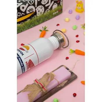 Honda Repsol Team, Πασχαλινή Λαμπάδα με παγούρι μεταλλικό (620ml, stainless steel) & κερί αρωματικό πλακέ (30cm) (ΡΟΖ)