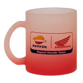 Honda Repsol Team, Κούπα γυάλινη δίχρωμη με βάση το κόκκινο ματ, 330ml