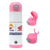Children's hot water bottle, stainless steel, with safety straw, PINK (500ml)