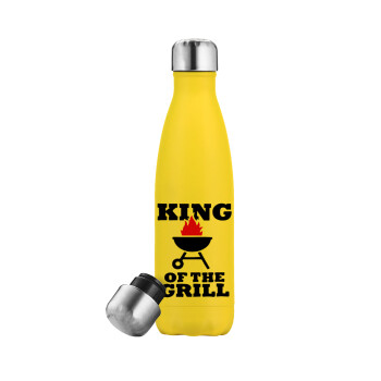 KING of the Grill, Yellow Stainless Steel Metallic Thermos, double-walled, 500ml