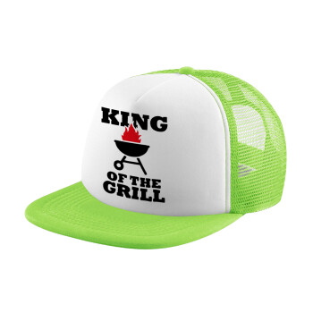 KING of the Grill, Καπέλο Soft Trucker με Δίχτυ Πράσινο/Λευκό