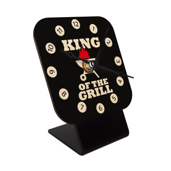KING of the Grill, Επιτραπέζιο ρολόι σε φυσικό ξύλο (10cm)