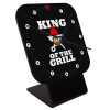 KING of the Grill, Επιτραπέζιο ρολόι ξύλινο με δείκτες (10cm)