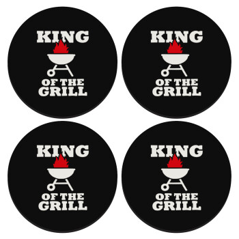 KING of the Grill, ΣΕΤ 4 Σουβέρ ξύλινα στρογγυλά (9cm)