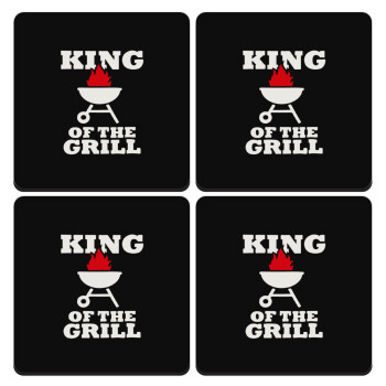 KING of the Grill, ΣΕΤ 4 Σουβέρ ξύλινα τετράγωνα