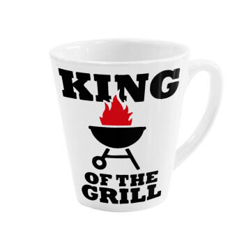 KING of the Grill, Κούπα κωνική Latte Λευκή, κεραμική, 300ml