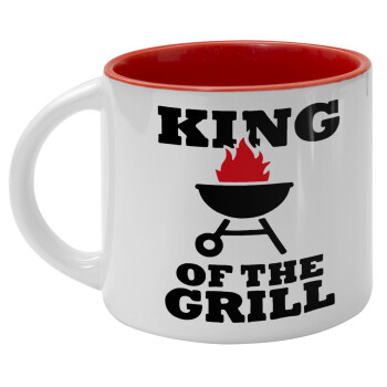 KING of the Grill, Κούπα κεραμική 400ml Λευκή/Κόκκινη