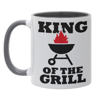 KING of the Grill, Mug colored grey, ceramic, 330ml
