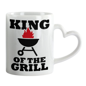 KING of the Grill, Mug heart handle, ceramic, 330ml