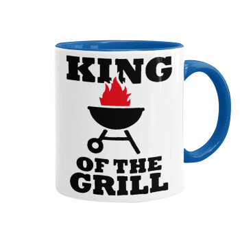 KING of the Grill, Mug colored blue, ceramic, 330ml