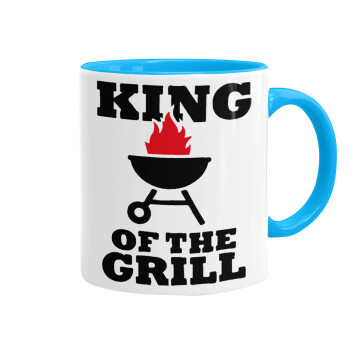 KING of the Grill, Κούπα χρωματιστή γαλάζια, κεραμική, 330ml