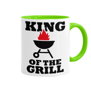 KING of the Grill, Mug colored light green, ceramic, 330ml