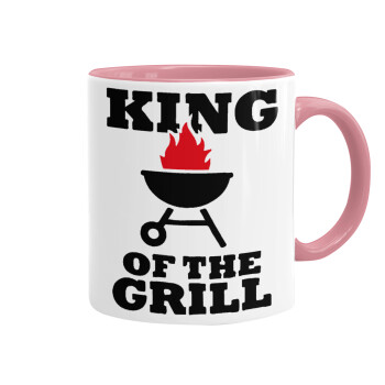 KING of the Grill, Mug colored pink, ceramic, 330ml