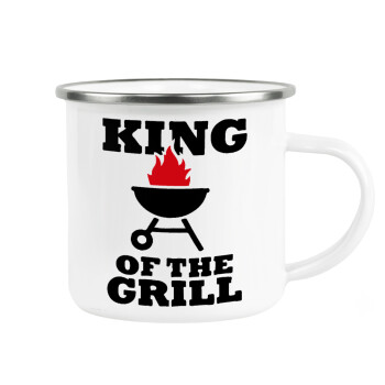 KING of the Grill, Metallic enamel cup white 360ml