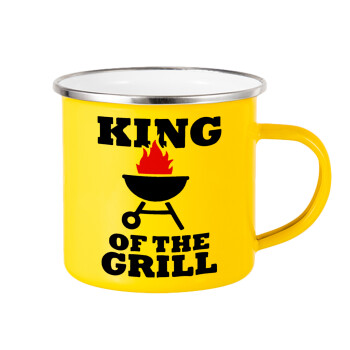 KING of the Grill, Κούπα Μεταλλική εμαγιέ Κίτρινη 360ml
