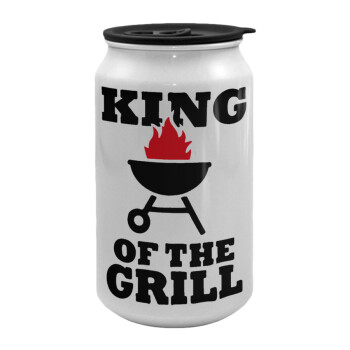 KING of the Grill, Κούπα ταξιδιού μεταλλική με καπάκι (tin-can) 500ml