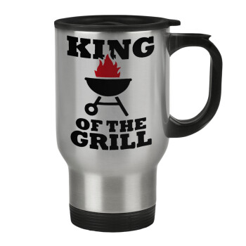 KING of the Grill, Κούπα ταξιδιού ανοξείδωτη με καπάκι, διπλού τοιχώματος (θερμό) 450ml