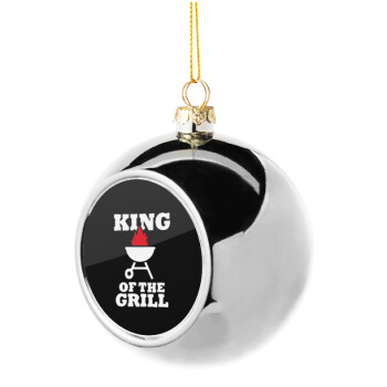 KING of the Grill, Χριστουγεννιάτικη μπάλα δένδρου Ασημένια 8cm