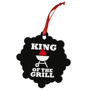 KING of the Grill, Στολίδι Χριστουγεννιάτικο στολίδι snowflake ξύλινο 7.5cm