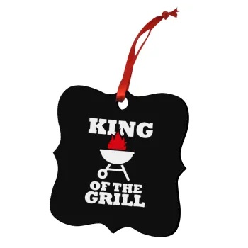 KING of the Grill, Christmas ornament polygon wooden 7.5cm