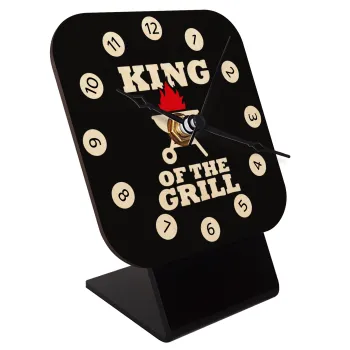 KING of the Grill, Επιτραπέζιο ρολόι σε φυσικό ξύλο (10cm)