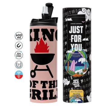 KING of the Grill, Tumbler stainless steel PINK 600ml