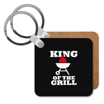 KING of the Grill, Μπρελόκ Ξύλινο τετράγωνο MDF
