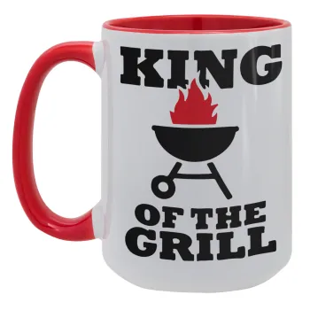 KING of the Grill, Κούπα Mega 15oz, κεραμική Κόκκινη, 450ml