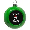 Green Christmas tree ornament bauble 8cm