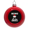 Red Christmas tree ornament bauble 8cm