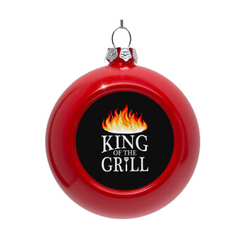 KING of the Grill GOT edition, Red Christmas tree ornament bauble 8cm