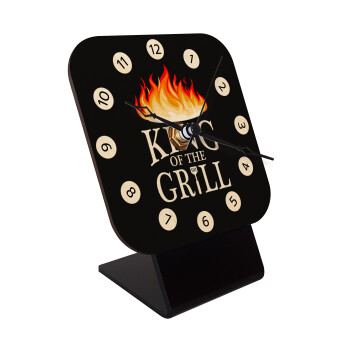 KING of the Grill GOT edition, Quartz Table clock in natural wood (10cm)