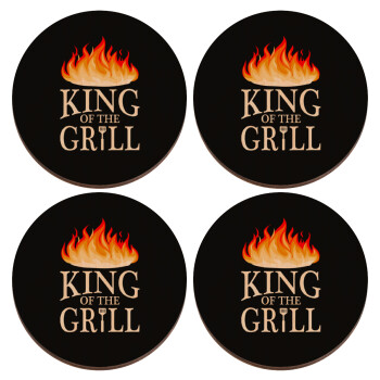 KING of the Grill GOT edition, ΣΕΤ x4 Σουβέρ ξύλινα στρογγυλά plywood (9cm)
