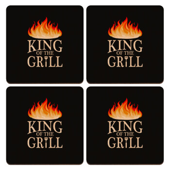 KING of the Grill GOT edition, ΣΕΤ x4 Σουβέρ ξύλινα τετράγωνα plywood (9cm)
