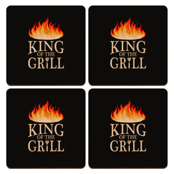 KING of the Grill GOT edition, ΣΕΤ x4 Σουβέρ ξύλινα τετράγωνα plywood (9cm)