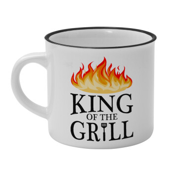 KING of the Grill GOT edition, Κούπα κεραμική vintage Λευκή/Μαύρη 230ml
