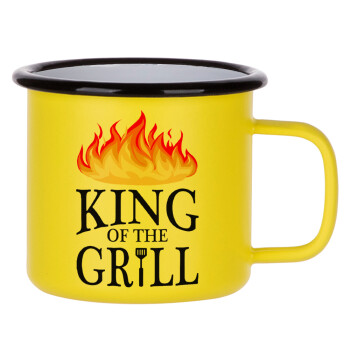 KING of the Grill GOT edition, Κούπα Μεταλλική εμαγιέ ΜΑΤ Κίτρινη 360ml