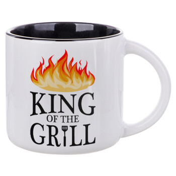 KING of the Grill GOT edition, Κούπα κεραμική 400ml Λευκή/Μαύρη