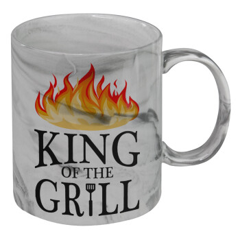 KING of the Grill GOT edition, Κούπα κεραμική, marble style (μάρμαρο), 330ml