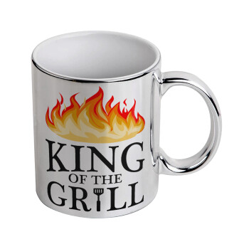 KING of the Grill GOT edition, Κούπα κεραμική, ασημένια καθρέπτης, 330ml