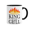 KING of the Grill GOT edition, Κούπα χρωματιστή μαύρη, κεραμική, 330ml