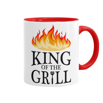 KING of the Grill GOT edition, Κούπα χρωματιστή κόκκινη, κεραμική, 330ml