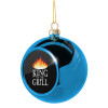 Blue Christmas tree ball ornament 8cm