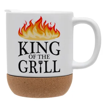 KING of the Grill GOT edition, Κούπα, κεραμική με βάση φελού και καπάκι (ΜΑΤ), 330ml