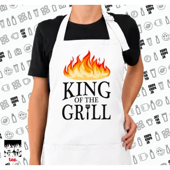KING of the Grill GOT edition, Ποδιά μακριά Σεφ ολόσωμη με τσέπες white (ΕΝΗΛΙΚΩΝ)