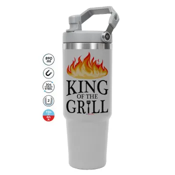 KING of the Grill GOT edition, GREY color, 890ml (30oz) stainless Steel Tumbler with Handle
