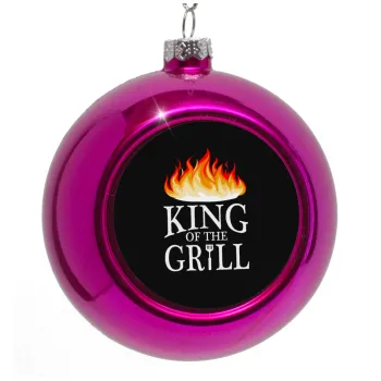 KING of the Grill GOT edition, Purple Christmas tree ornament bauble 8cm