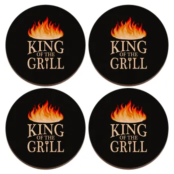 KING of the Grill GOT edition, ΣΕΤ x4 Σουβέρ ξύλινα στρογγυλά plywood (9cm)