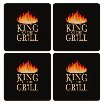 KING of the Grill GOT edition, ΣΕΤ x4 Σουβέρ ξύλινα τετράγωνα plywood (9cm)